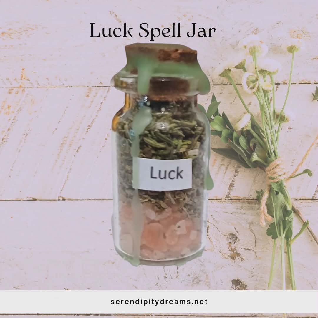 Luck Spell Jar - Sealed with Green Candle