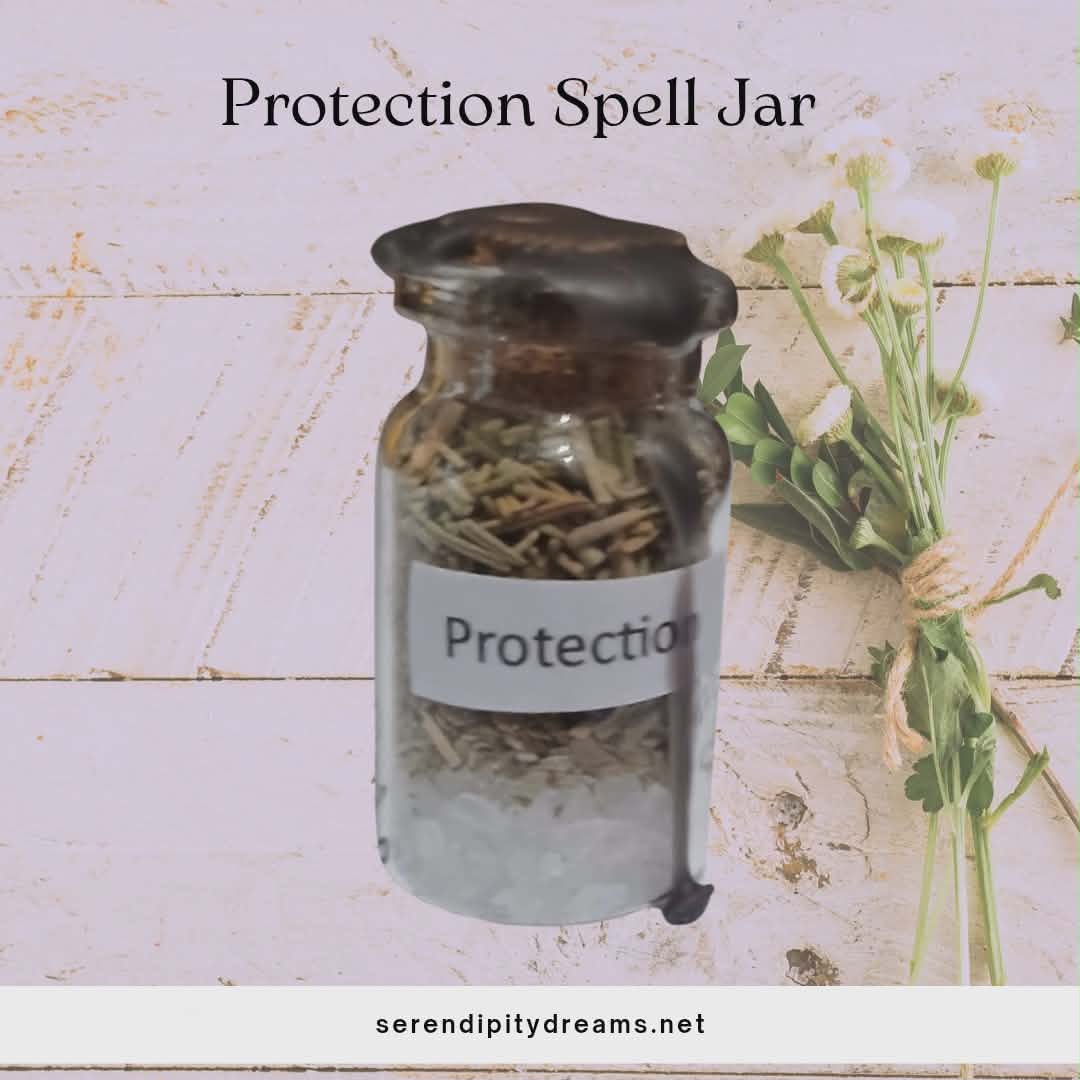 Protection Spell Jar - Sealed with Black Candle