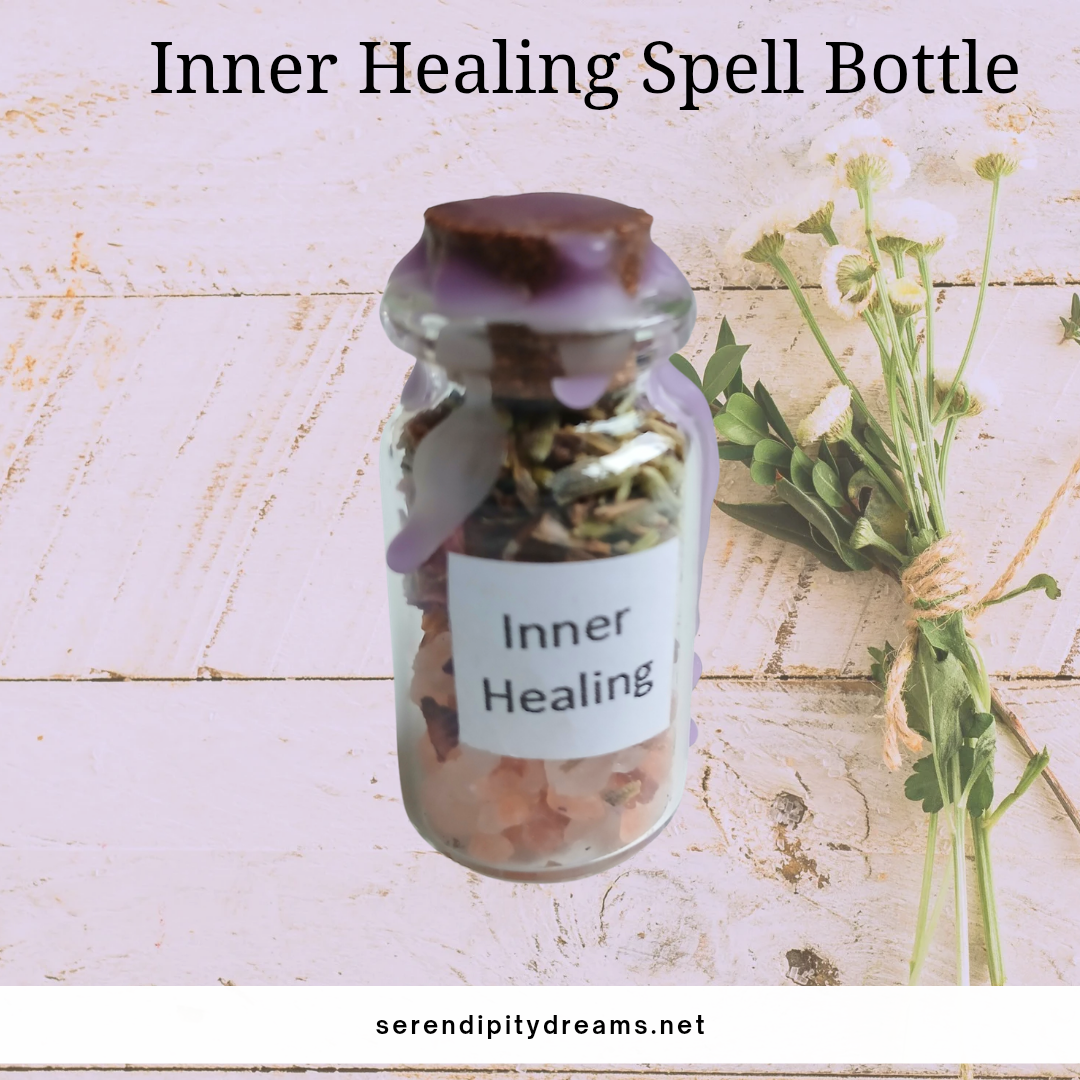 Inner Healing Spell Jar - Sealed with Purple Candle