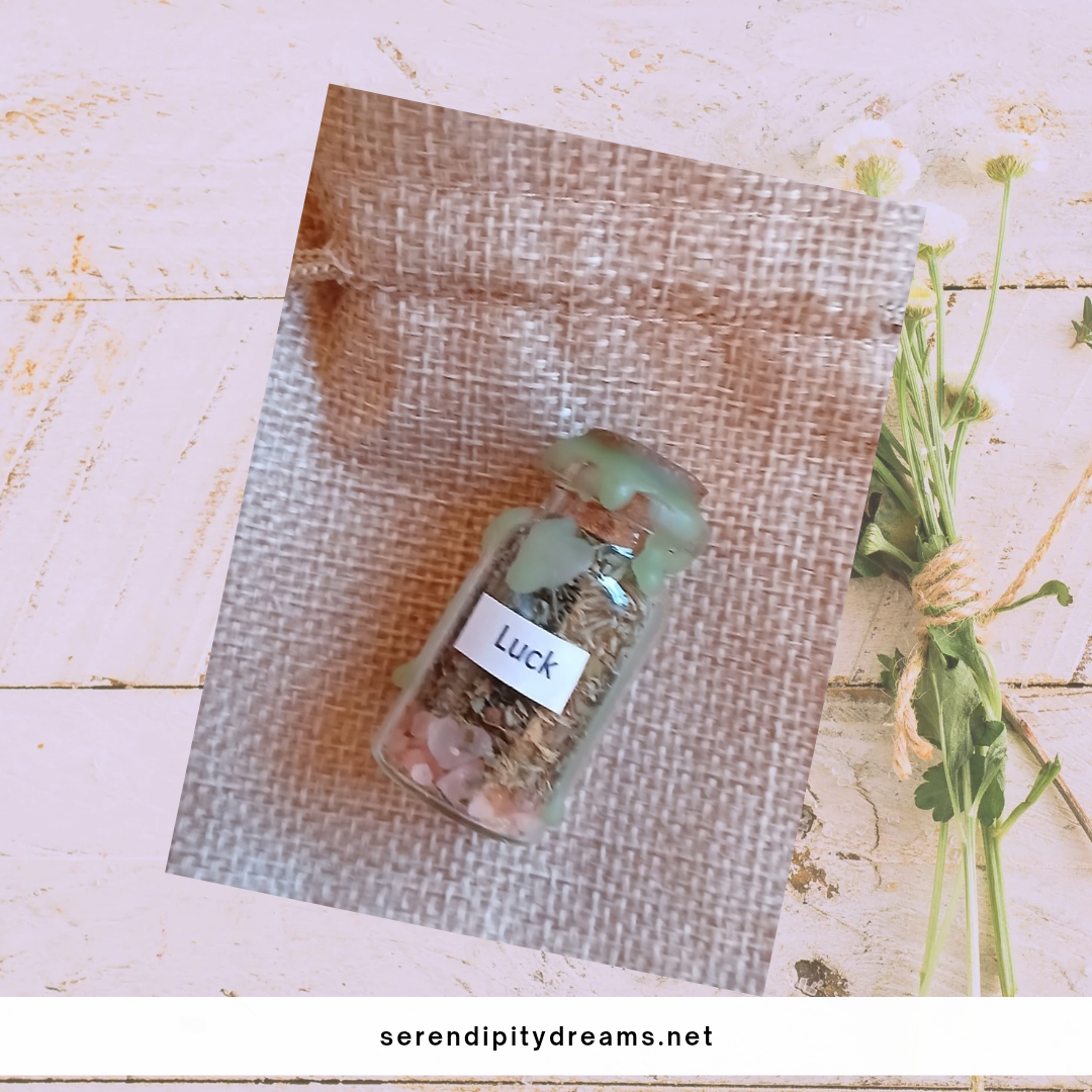 Luck Spell Jar - Sealed with Green Candle