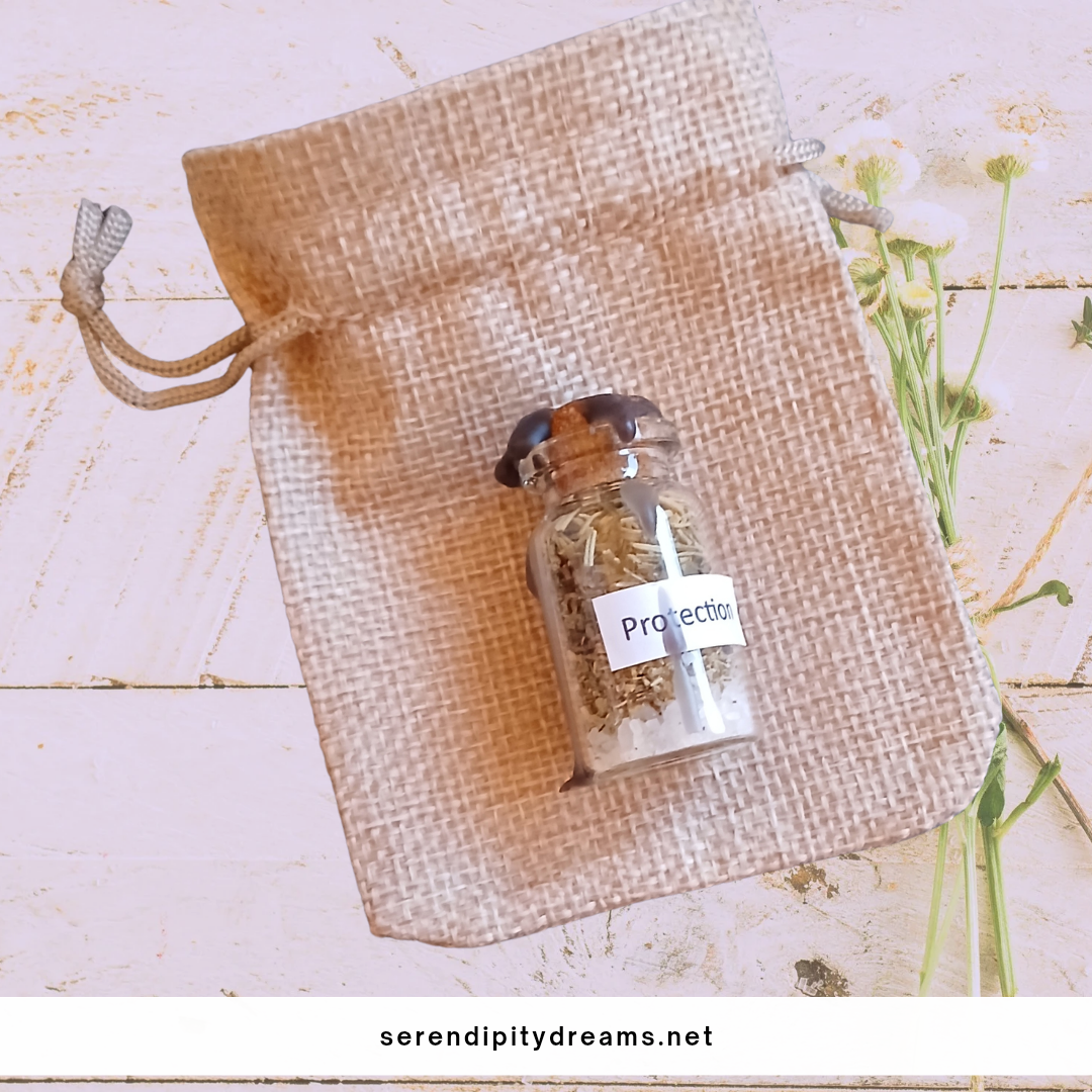 Protection Spell Jar - Sealed with Black Candle