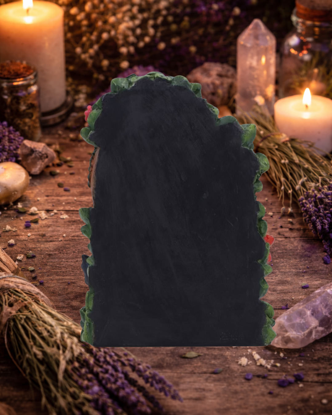 Fairy Door with Vines, Orange Flowers & Butterfly