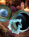 Green Dragon Eye Storage Box & Amazonite Crystal Chip Bracelet
