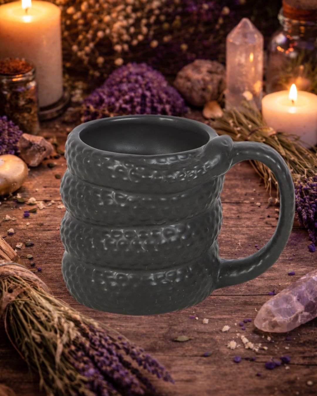 Coiled Snake Ceramic Mug