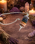 Chakra Disc Gemstone Pendulum