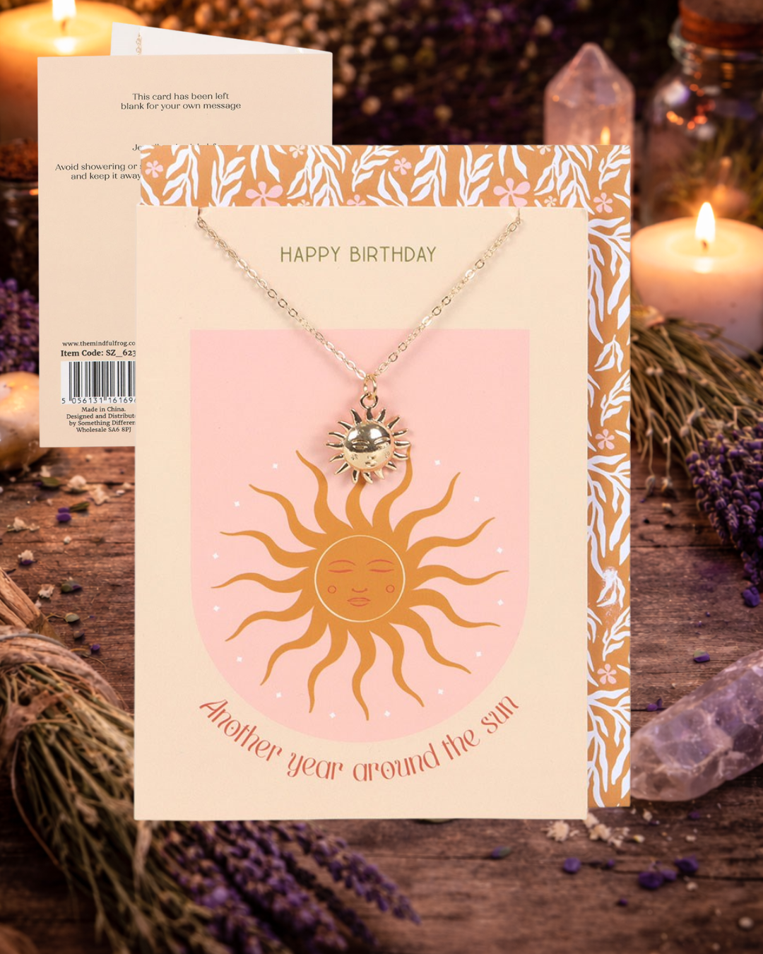 Sun Necklace Happy Birthday Greeting Card
