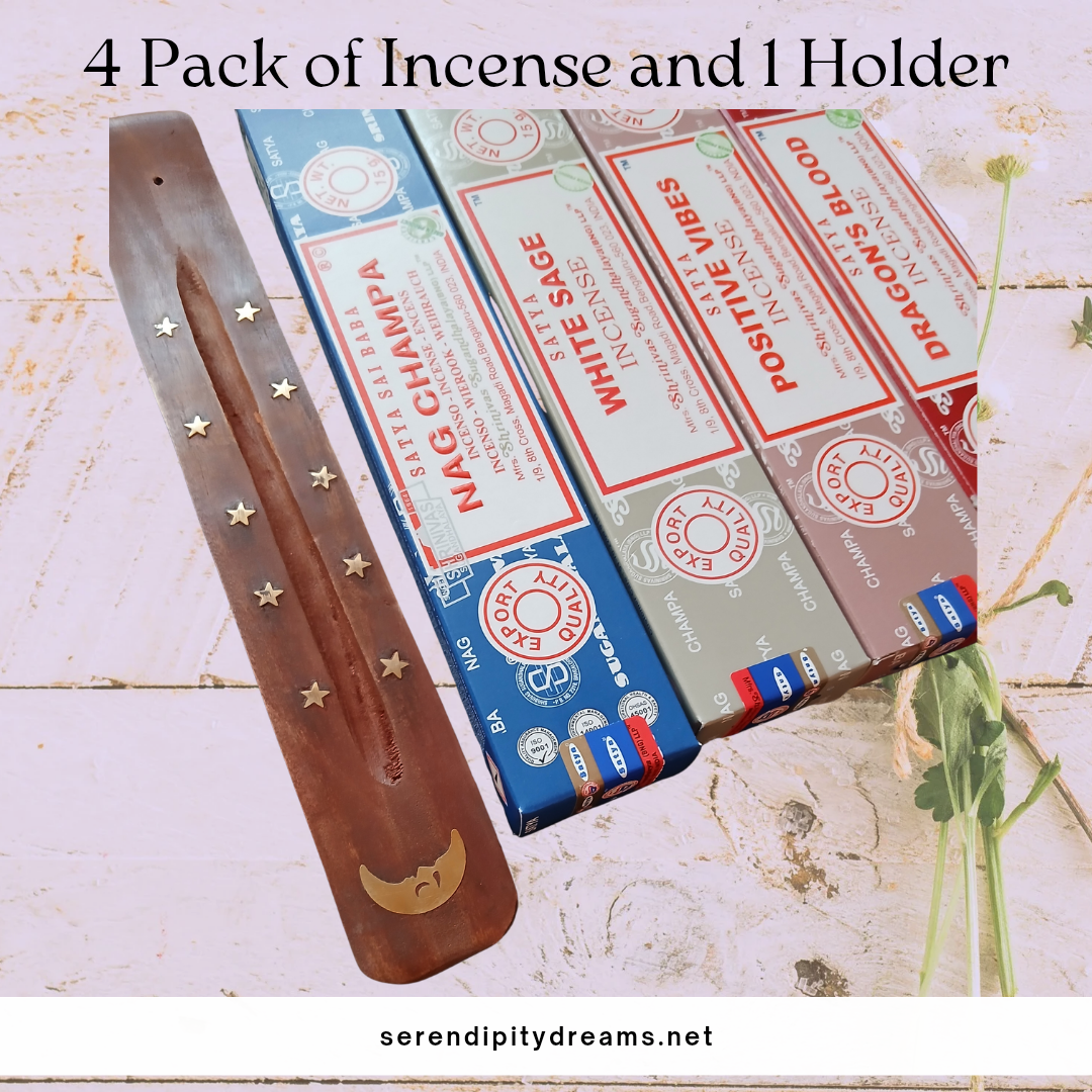 Favourite Incense 4 Pack with Wooden Holder