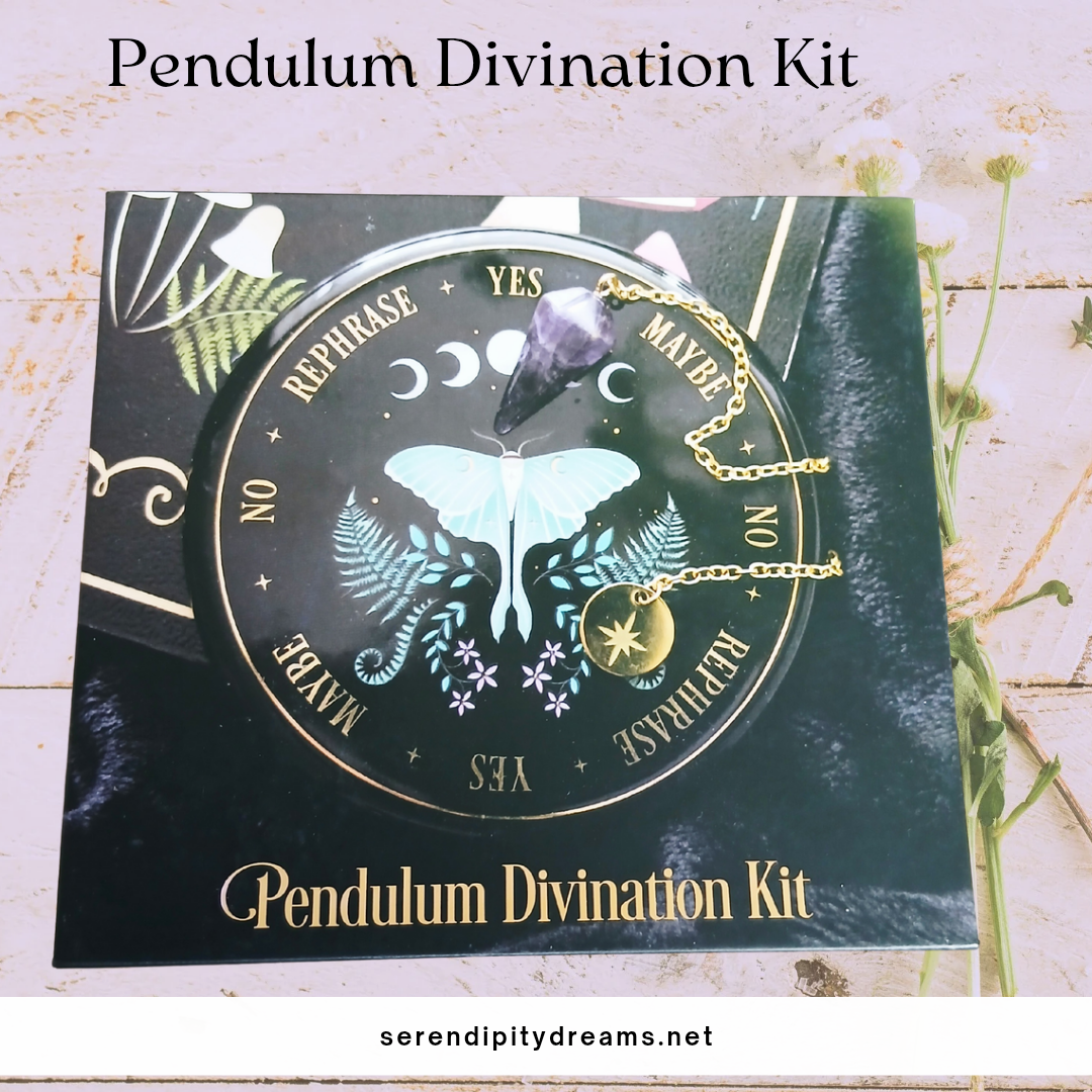 Luna Moth Pendulum Divination Kit - Dark Forest