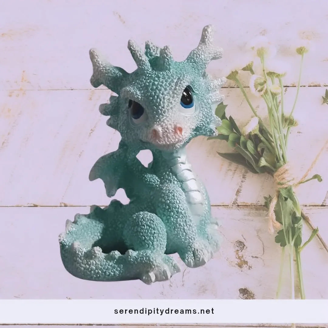 Dragon Hatchling Figurine - Coral