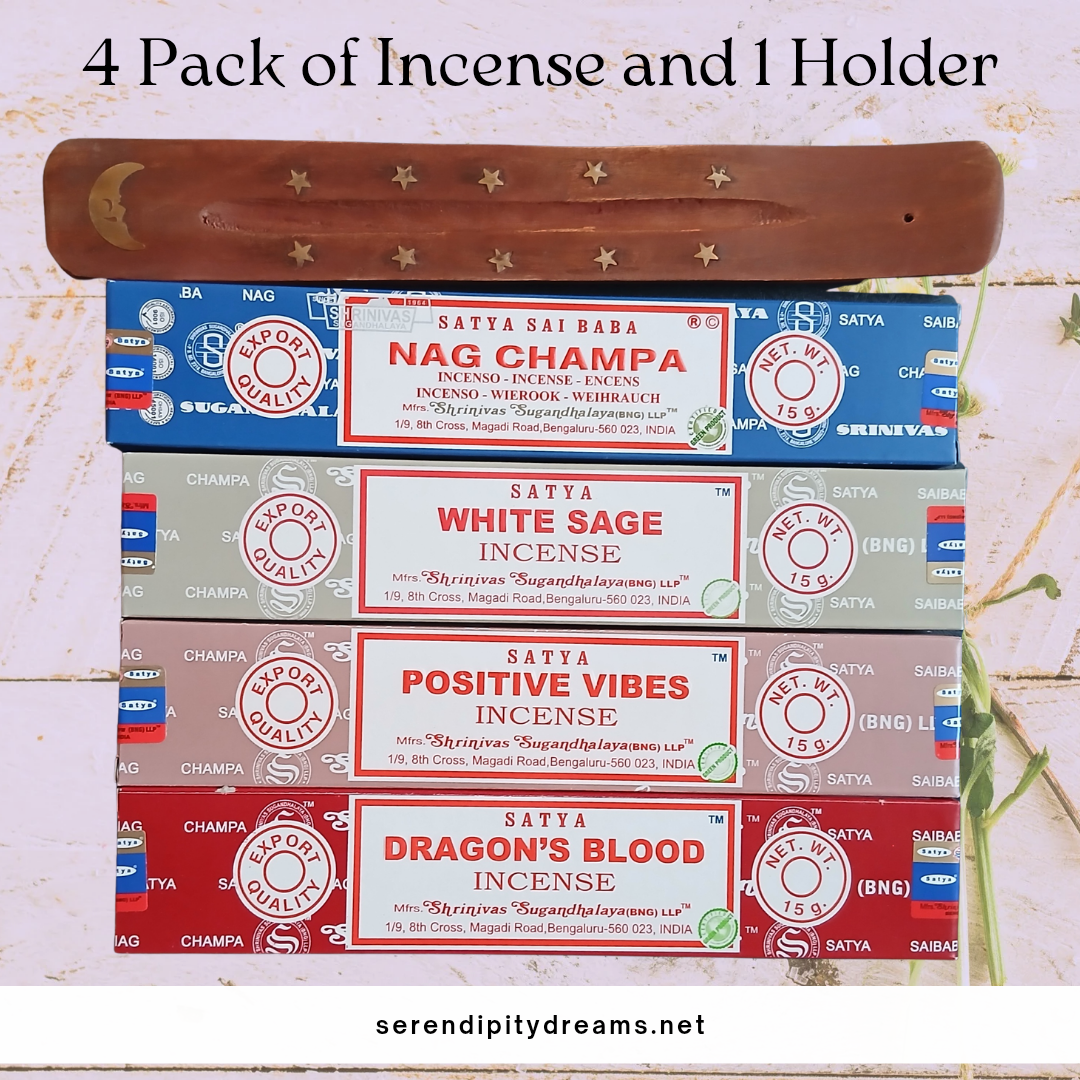 Favourite Incense 4 Pack with Wooden Holder