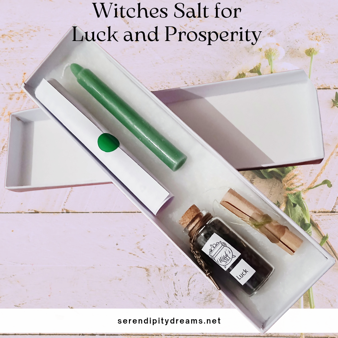 Handmade Witches Salt with Spell for Luck and Prosperity