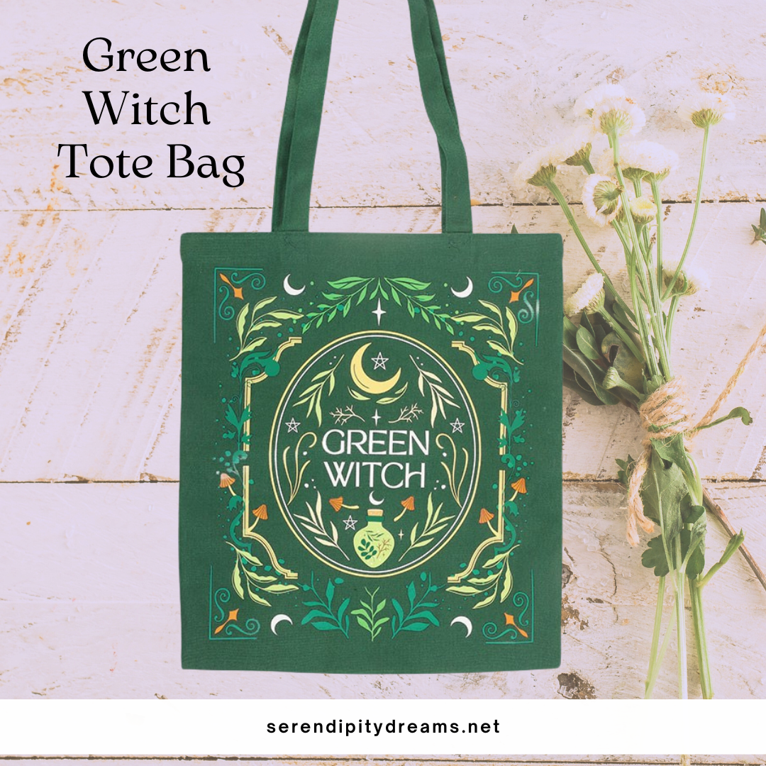 Green Witch Tote Bag