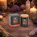 Steven Rhodes Oat Milk Latte Scented Candle on altar background