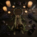 Witch's Bells laid flat on altar background
