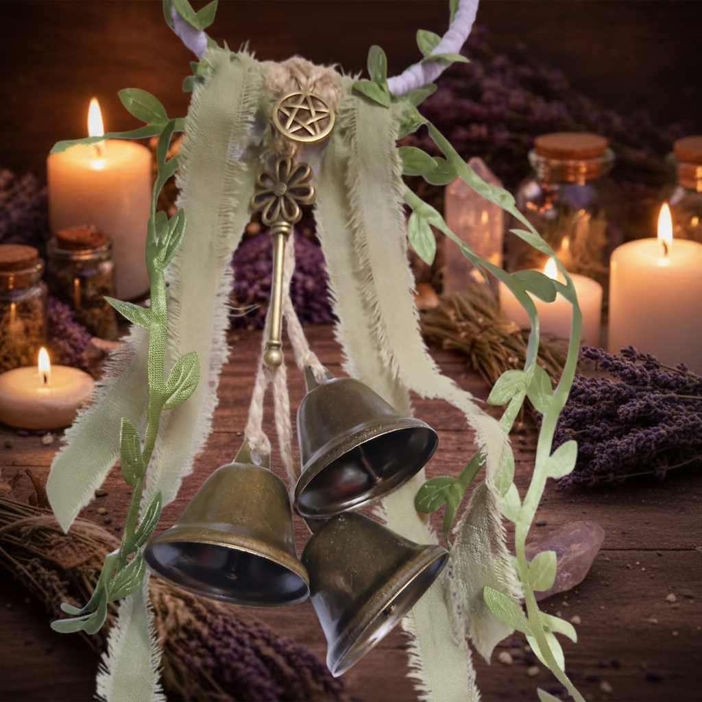 Witch's Bells bells detail on altar background