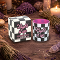 Light It Up Strawberry Vanilla Scented Candle on altar background