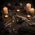 Witch's Bells Design 2 full product on altar background