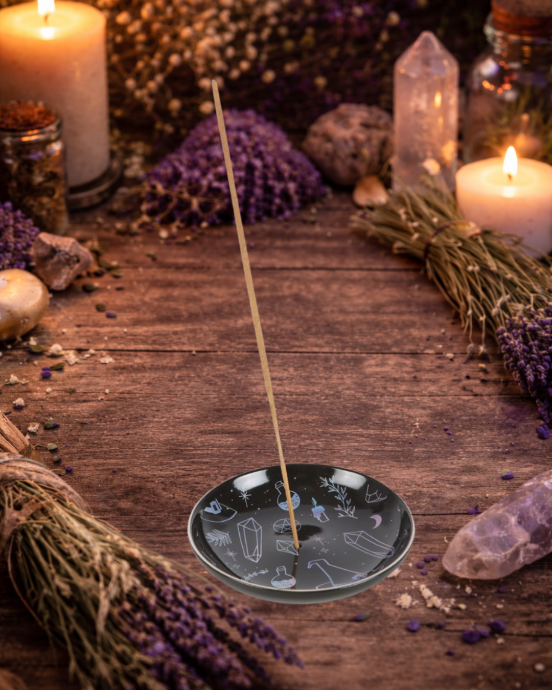 Crystal Witch Incense Dish