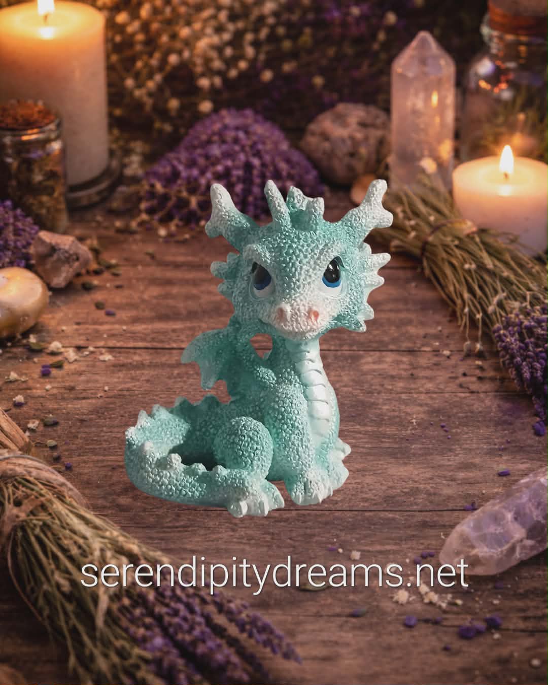 Dragon Hatchling Figurine - Coral