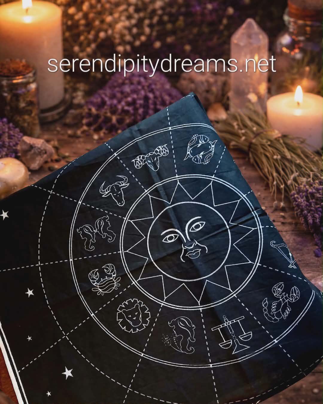 Mystical Star Sign Cotton Altar Cloth