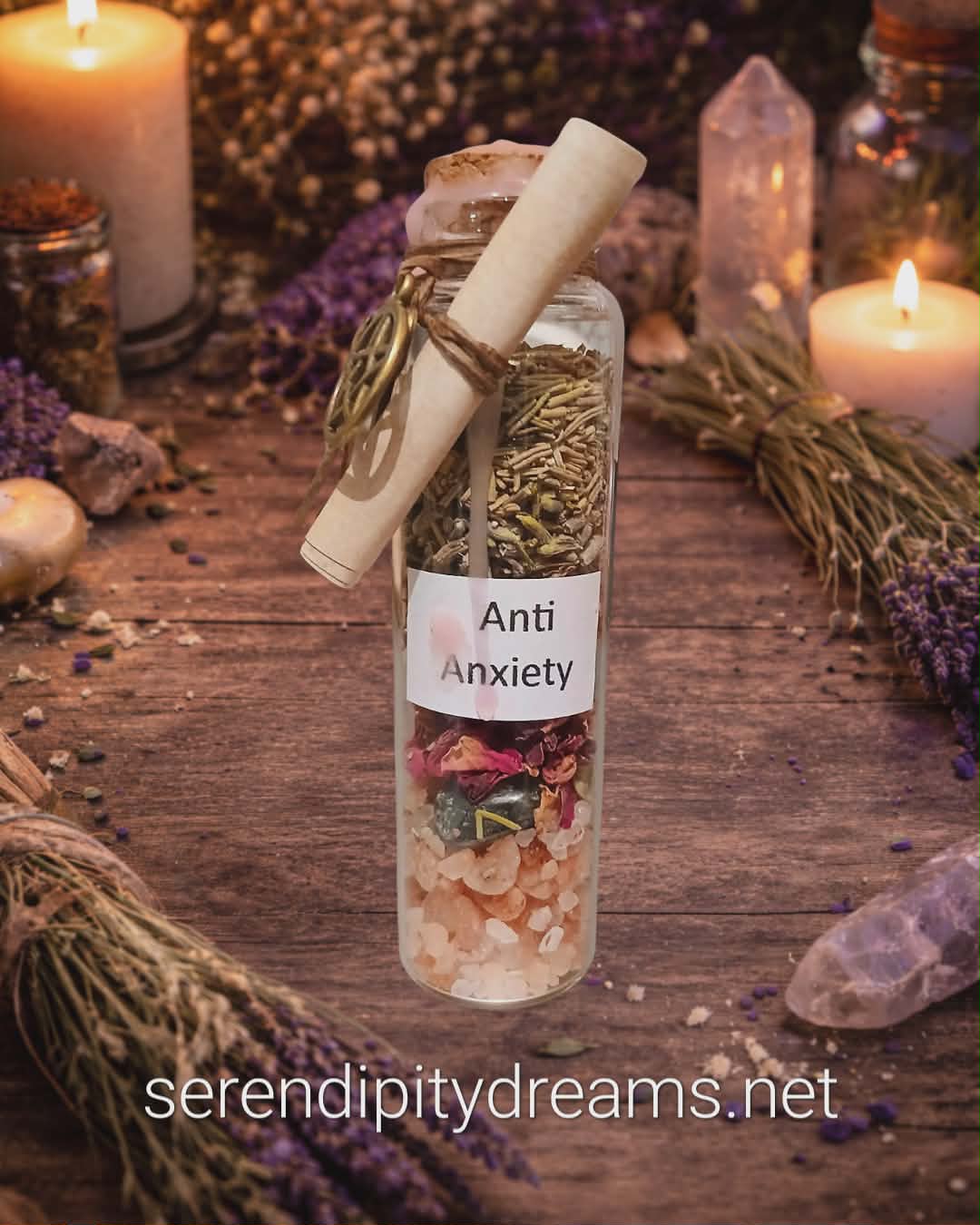 Handmade Anti-Anxiety Spell Bottle & Spell