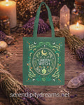 Green Witch Tote Bag