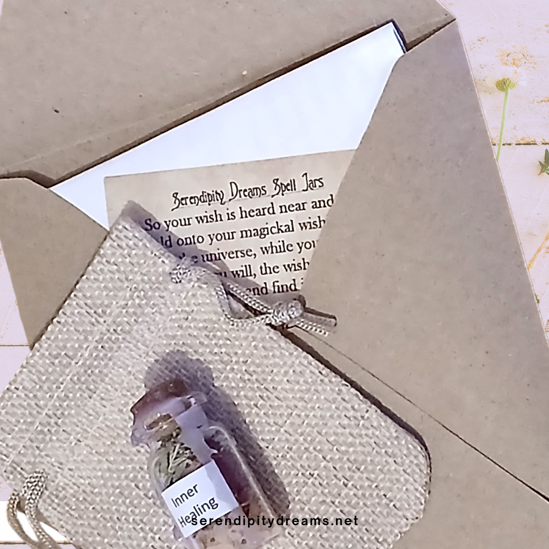 Inner Healing Spell Jar - Sealed with Purple Candle